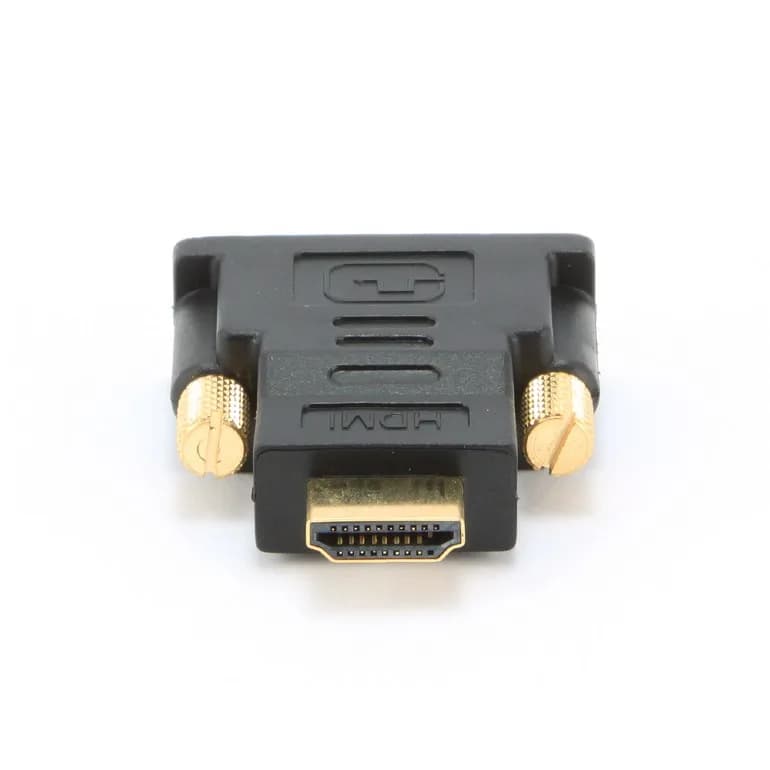 ADAPTOR video GEMBIRD, HDMI (T) la DVI-D SL (T), conectori auriti, black, "A-HDMI-DVI-1"