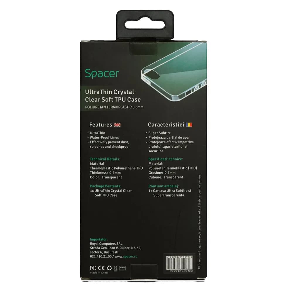 Husa Samsung S8 Spacer, transparenta, grosime 0.6 mm, material flexibil TPU, ultra subtire "SPT-UT-SA.S8" — miniatură
