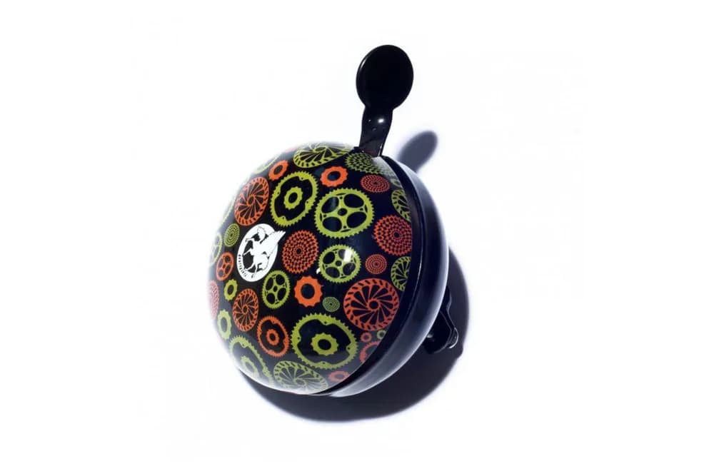 Sonerie Ding-Dong Pegas 80mm, model 1, Otel, Negru cu Galben+Portocaliu — miniatură