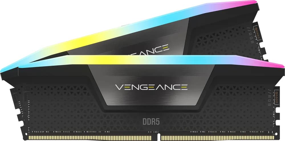 Corsair Vengeance RGB, 16GB, KIT 2 x 8GB, DDR5, 5200MHz, C40, 1.25V, Intel XMP, Negru "CMH16GX5M2B5200C40"