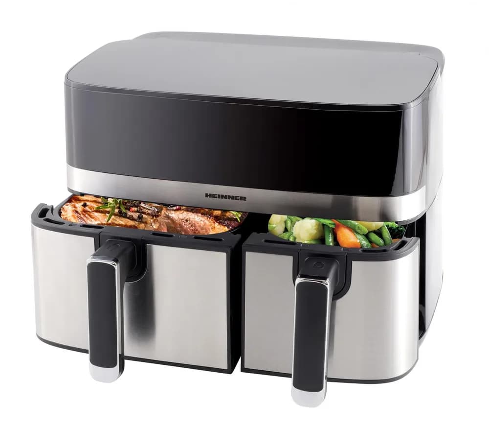 FRITEUZA DUBLA CU AER CALD HEINNER PRODUAL FUSION HAF-H9DB17BKS — miniatură