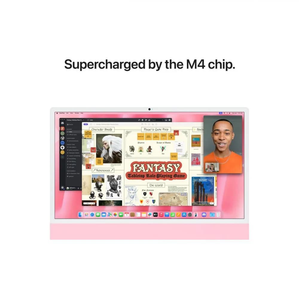 Apple iMAC 24" Retina 4.5k/ Apple M4 (CPU 10-core, GPU 10-core, Neural Engine16-core)/24GB/512GB - Pink - INT KB (2024) — miniatură