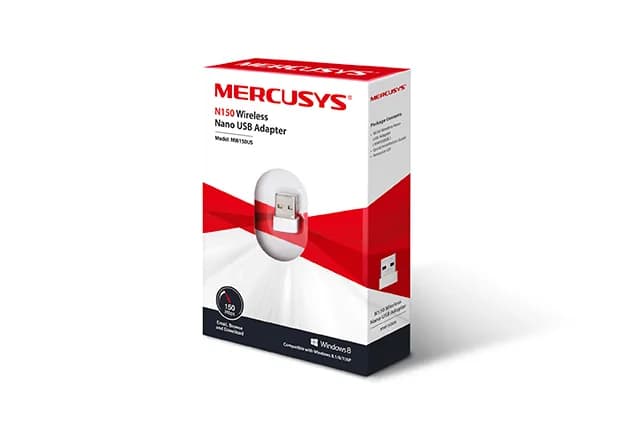 ADAPTOR RETEA MERCUSYS NANO, extern wireless 2.4 GHz, USB 2.0, port, 150 Mbps, antena interna x 1, "MW150US"