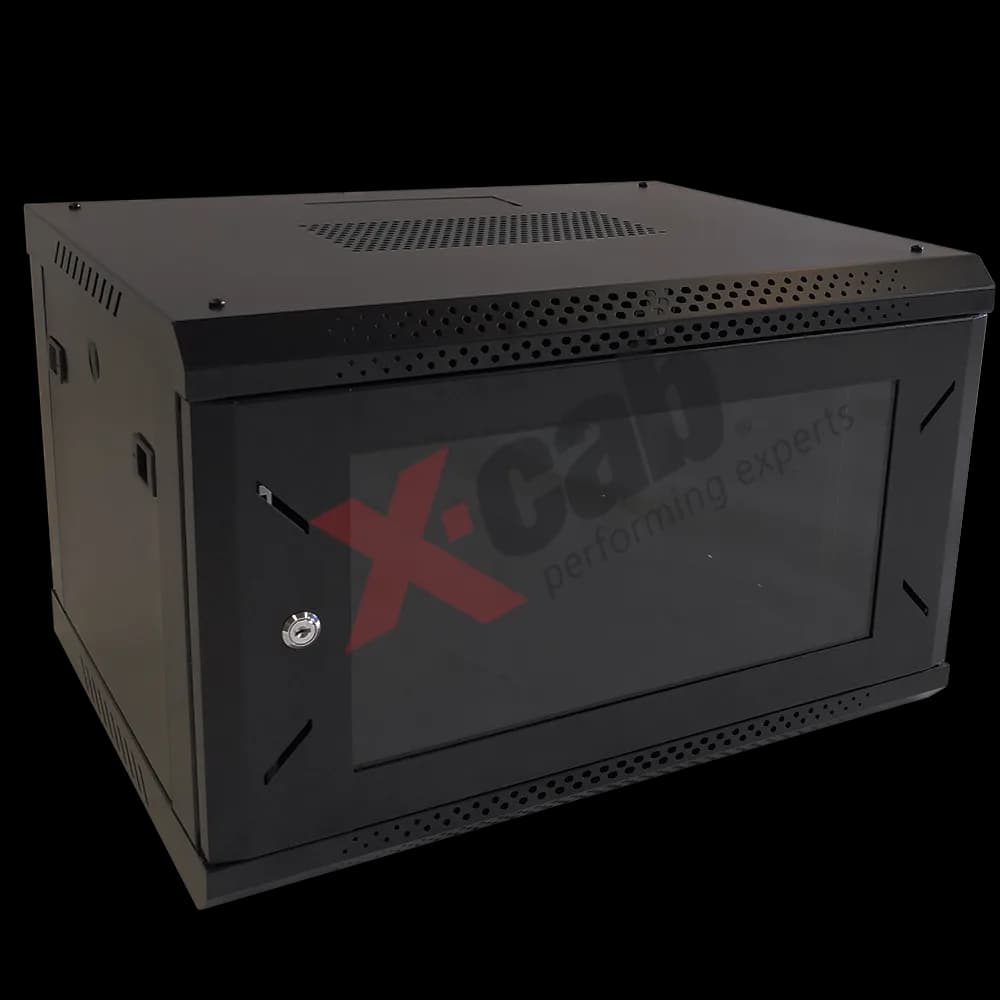 Cabinet metalic de perete 19", tip rack wallmount, 9U 600x800 mm, Xcab S Negru "Xcab-9U80S.9004"