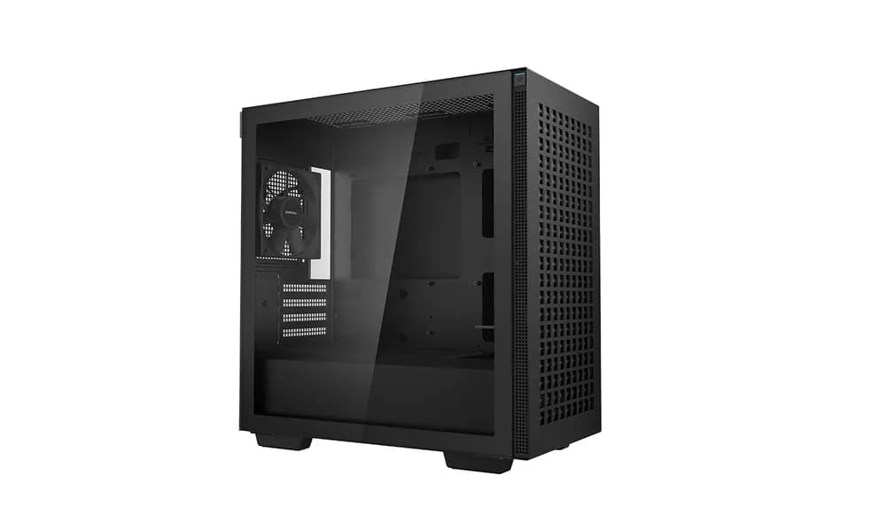 CARCASA DEEPCOOL CH370, Micro ATX, fara sursa, sticla securizata, 1 x 120mm fan, USB 3.0 x 2, Jack 3.5mm x 1, black, "R-CH370-BKNAM1-G-1" — miniatură