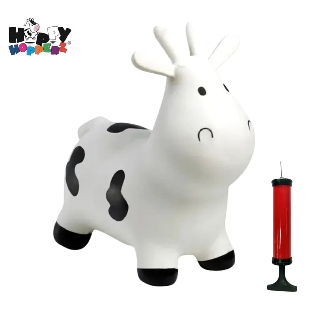 Jucărie gonflabilă săltăreață de călărit Vaca Albă HappyHopperz — miniatură