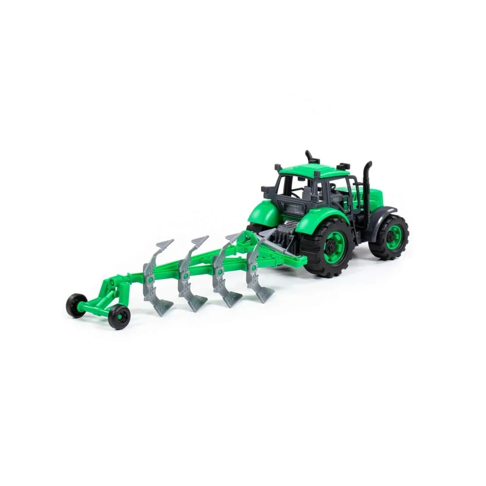 Tractor cu plug, cu frictiune, 45.5x11.5x14.5 cm, Polesie — miniatură