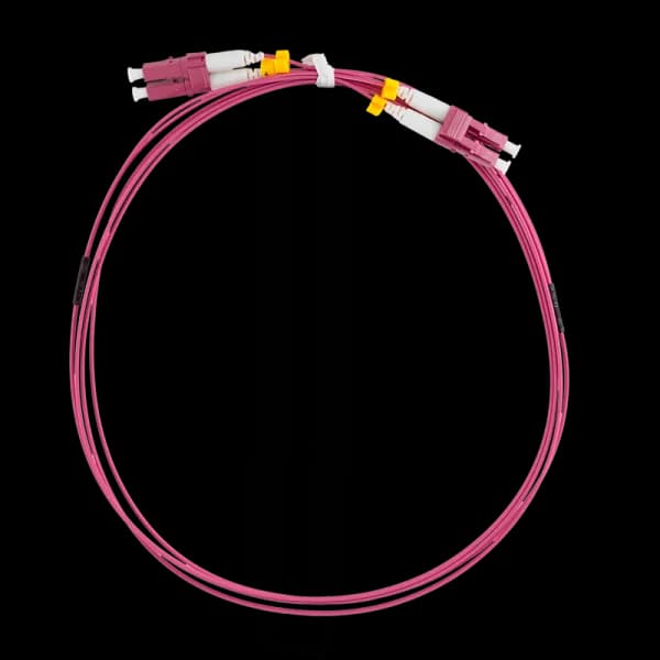 PATCH CORD Fibra Optica LOGILINK OM4 50/125, multimode, LC/UPC-LC/UPC, LSZH, 1 m, super-slim, violet, "FS4LC01" — miniatură