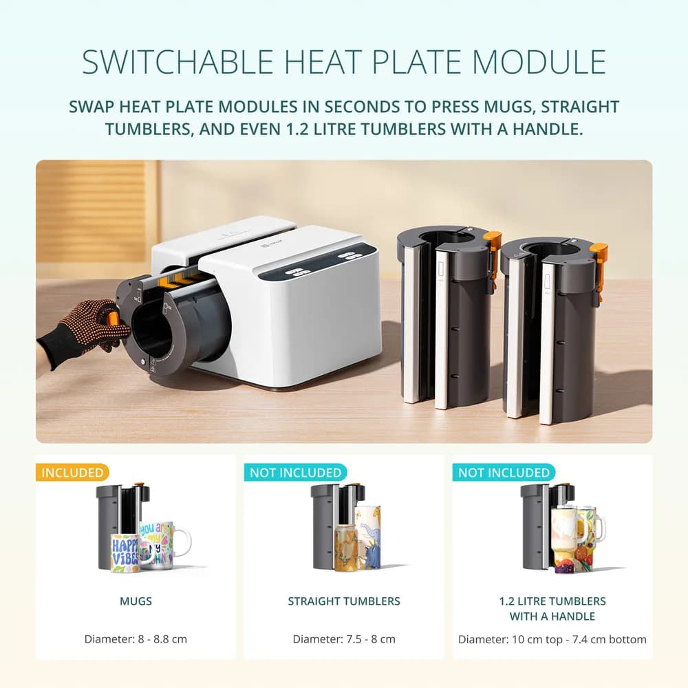 Accesoriu gravator laser LOKLiK Auto Mug Heat Press — miniatură