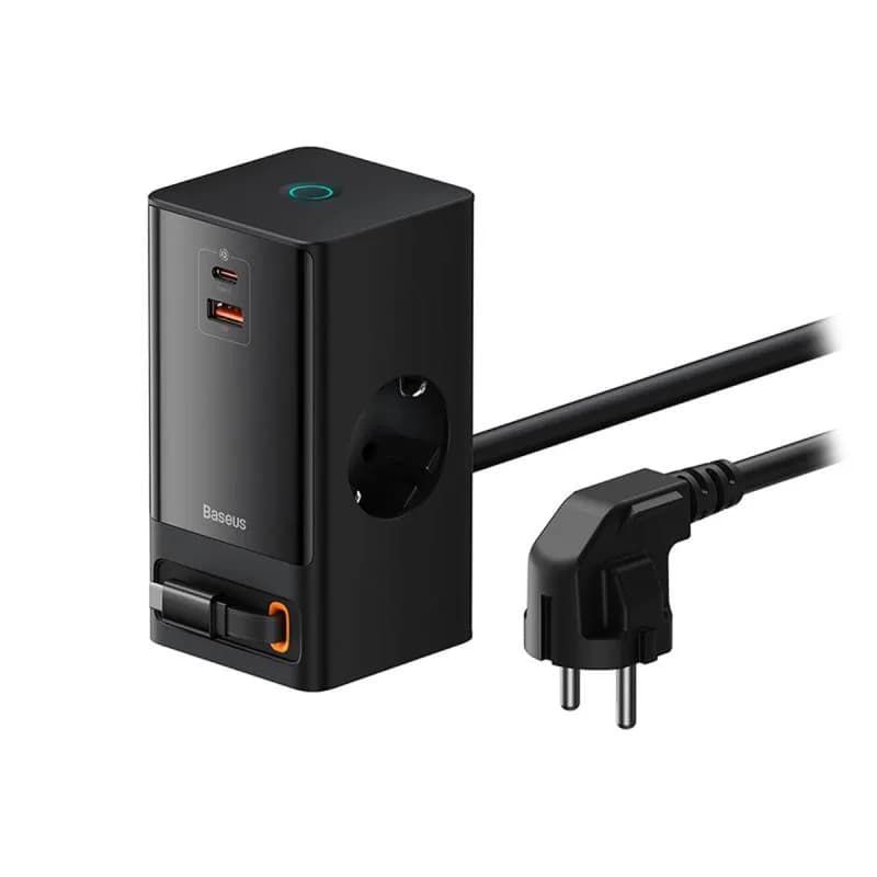 Incarcator retea Baseus PowerCombo, 65 W, 4 porturi, Negru