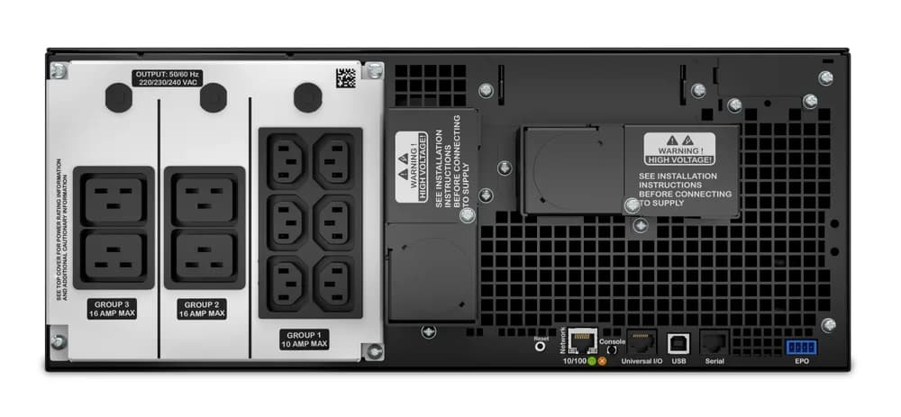 UPS APC,"Smart-UPS SRT",Online cu sinusoida pura,rack,6000VA / 6000W,AVR,IECx10,1xAPCRBC140,LCD,1-10 min.,"SRT6KRMXLI",prelungire garantie(WBEXTWAR1YR--05/WBEXTWAR3YR--05) — miniatură