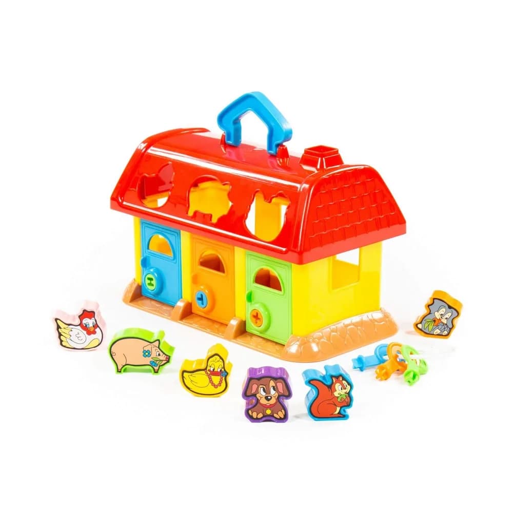 Casuta educativa + forme - My First Farm, 28x15x18cm, Polesie — miniatură