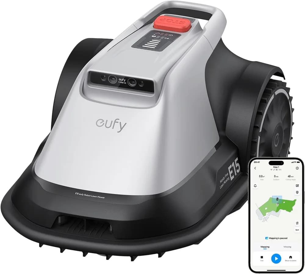 Robot tuns iarba Anker "eufy ", GPS, Wi-Fi, 4G, inaltime de taiere 2.5 - 7.6 cm, max 800m2, camera FOV 96° orizontal, 80° vertical, cartografiere, inaltime max iarba 9cm, gri, "T2880GA2" - 0194644311179