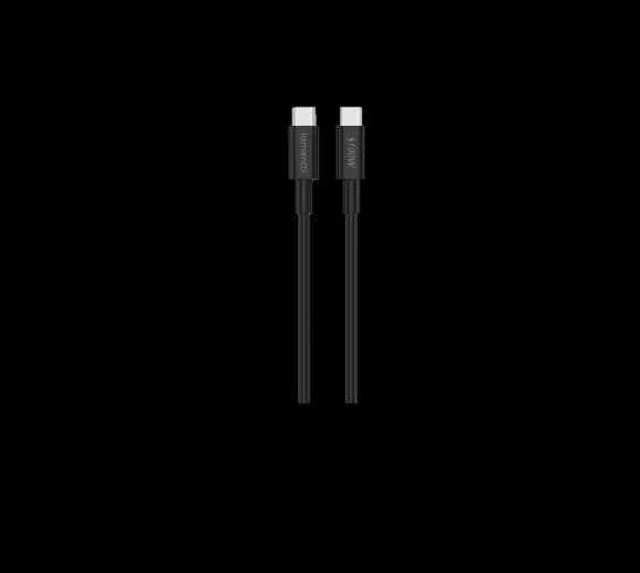 Cablu Lemontti Fast Charge Type-C la Type-C, PD, 100W, lungime 2m, Negru — miniatură