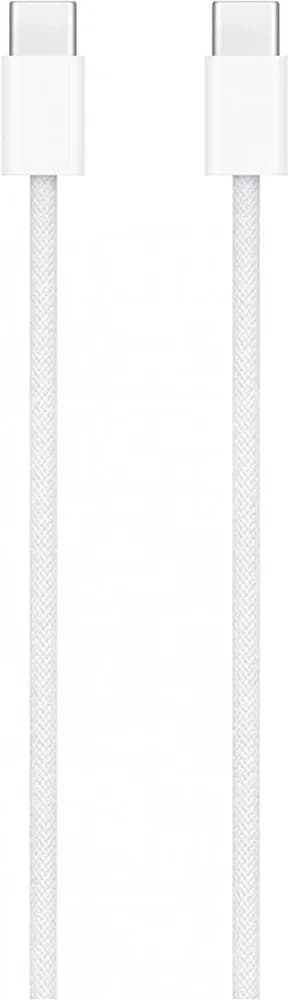 CABLU alimentare si date Apple pt.smartphone USB Type-C (T) la USB Type-C (T), braided, lungime 1m, alb, "mqkj3zm/a" — miniatură