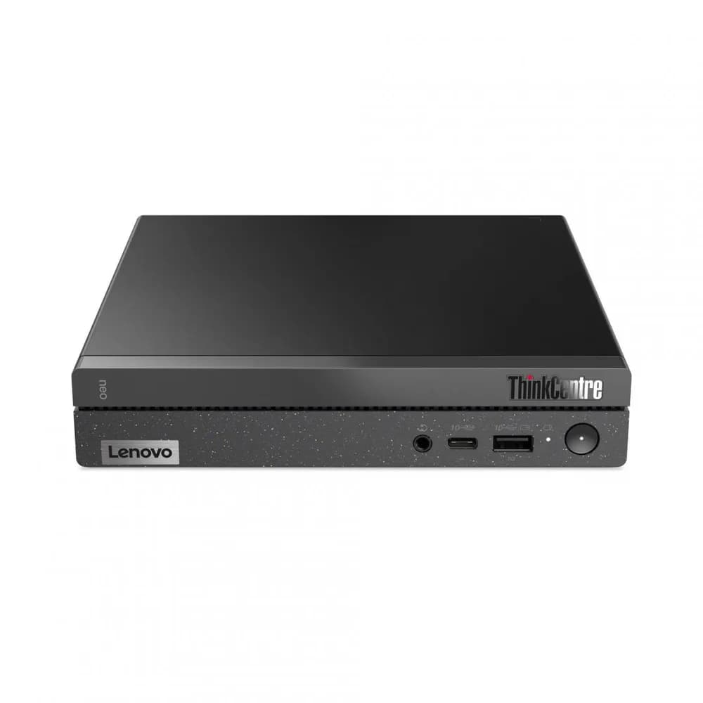 Desktop Business Lenovo ThinkCentre Neo 50q Gen 4 Tiny cu procesor Intel Core i3-1215U pana la 4.4 GHz, 8GB DDR4, 256GB SSD, Intel Integrated Graphics, Windows 11 Pro, Black — miniatură