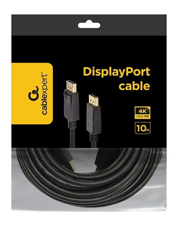 CABLU video GEMBIRD, DisplayPort (T) la DisplayPort (T), 10m, rezolutie maxima 4K (3840 x 2160) la 60 Hz, negru, "CC-DP2-10M" — miniatură