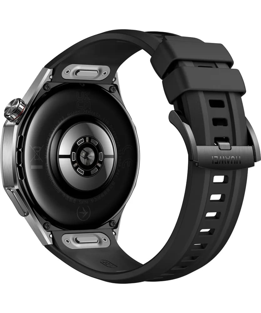 Smartwatch Watch GT 5 Pro, 46MM, Tarnish Titanium Case, Black Fluoroelastomer Strap "55020DKD" — miniatură