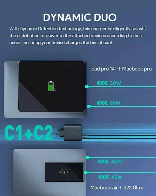 Alimentator retea Aukey, PA-B7S BK, 100W, fast charge, 3 x USB-C, 1 x USB-A, negru, "LLTSEUN1040956" - 689323785575 — miniatură