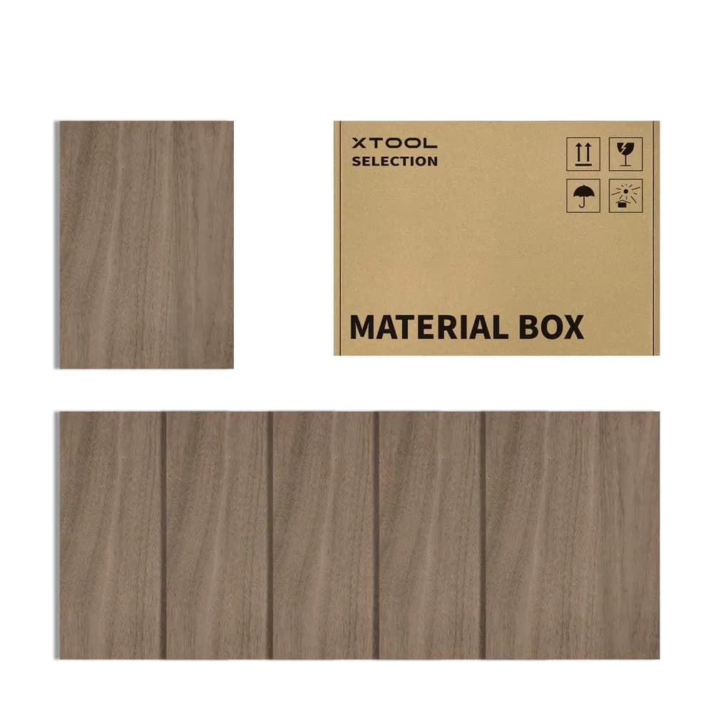 Material pentru gravare laser xTool 3 mm Walnut Plywood (6-Pack) — miniatură