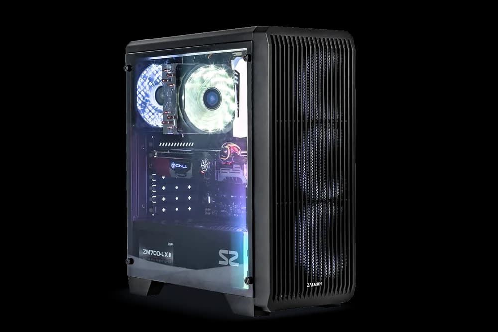CARCASA Zalman "S2", middle tower, gaming, fara sursa, suporta 8xfan, 1xfan inclus, PSU shroud, USB 3.1 gen1 x 1, USB 2.0 x 2, audio+mic, 7 sloturi expansiune, negru, "S2"