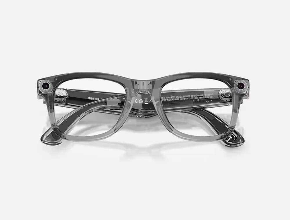 Ray-Ban Meta Wayfarer Gen 2 AI Glasses Shiny Transparent Grey/Sapphire Transitions RW4012 6840MF 53 — miniatură
