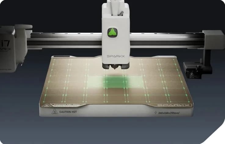 CREALITY SPARKX I7 COMBO FDM 3D PRINTER, Imprimanta 3D, Tehnologie FDM, Volum printare: 260 × 260 × 255 mm, Dimensiuni imprimanta: 470 × 423 × 456 mm, Viteza printare: ≤ 500 mm/s, Acuratete: 100±0.1 mm, Inaltime strat: 0.05-0.3 mm, Direct drive extrusion, Diametru filament compatibil: 1.75mm — miniatură