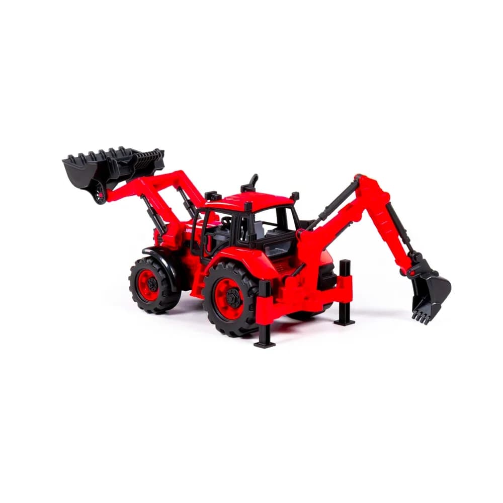 Tractor-excavator cu incarcator, 31x15x14.5 cm, Polesie — miniatură
