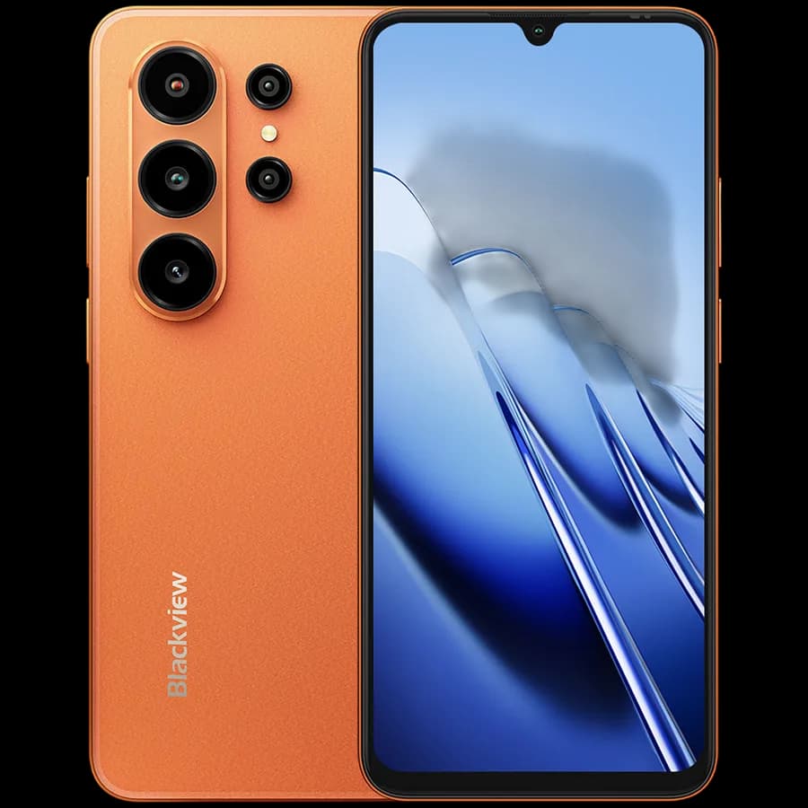 Blackview WAVE 10 LTE 6.88-inch HD IPS 720x1640 120Hz 8+128GB Unisoc UMS9230E Octa Core 1.6GHz CAM 13MP/32MP Face ID Fingerprint 5000mAh No Charger Android 16 Sunset Orange "BV_WAVE 10-SO_EU"