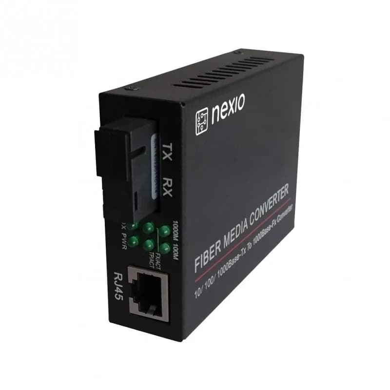 Mediaconvertor 10/100M, 1550/1310nm, WDM, Type B, SM, 20km, SC - NEXIO "NX-100-BD-20B"