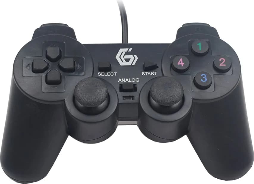 GAMEPAD cu fir GEMBIRD, 2x console, PC, USB, negru, "JPD-UDV2-01" — miniatură