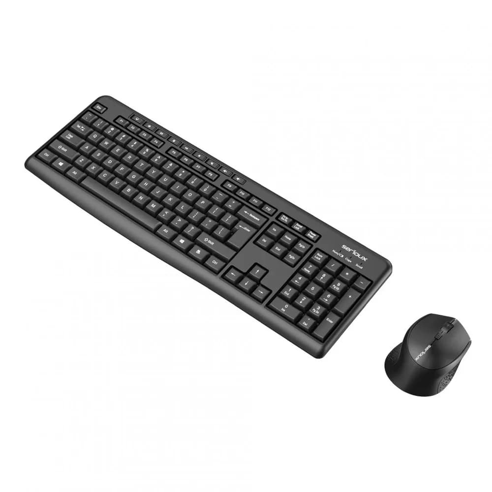 Kit tastatură și mouse wireless 2.4G Tastatură: cu rând independent de taste multimedia * Mod: 2.4G * Număr taste: 104 + 9 taste rapide * Material: ABS * Culoare: Negru * Chipset: Huntersun * Aspect: Orice aspect disponibil * Tip interfață: USB * Dimensiune: 442*152*25mm ; 440g * Baterie: 1*AAA (nu — miniatură