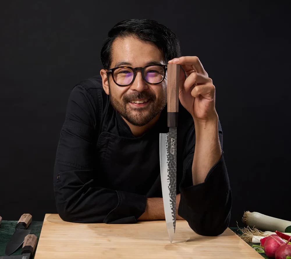 CUTIT SASHIMI 24 CM, RIKITO WATANABE, SAMURAI GOURMET, COOKING BY HEINNER — miniatură