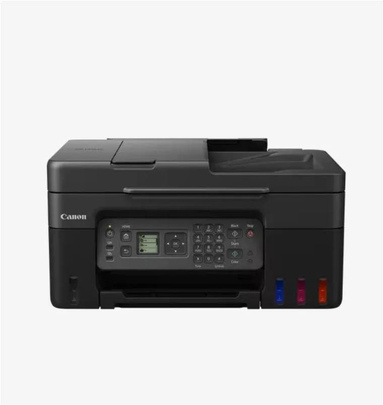 "Multifunctional inkjet color CISS Canon PIXMA G4470, dimensiune A4(Printare, Copiere, Scanare, Fax), viteza imprimare 11ipm alb-negru, 6ipm color,rezolutie printare 4800x1200 dpi, imprimare fara margini, alimentarehartie 100 coli, ADF 35 coli, scanner CIS rezolutie 600x1200 dpi, copiere — miniatură