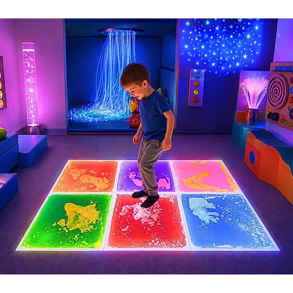 Set de 6 dale de podea cu lichid 50x50 cm (6 culori) — miniatură