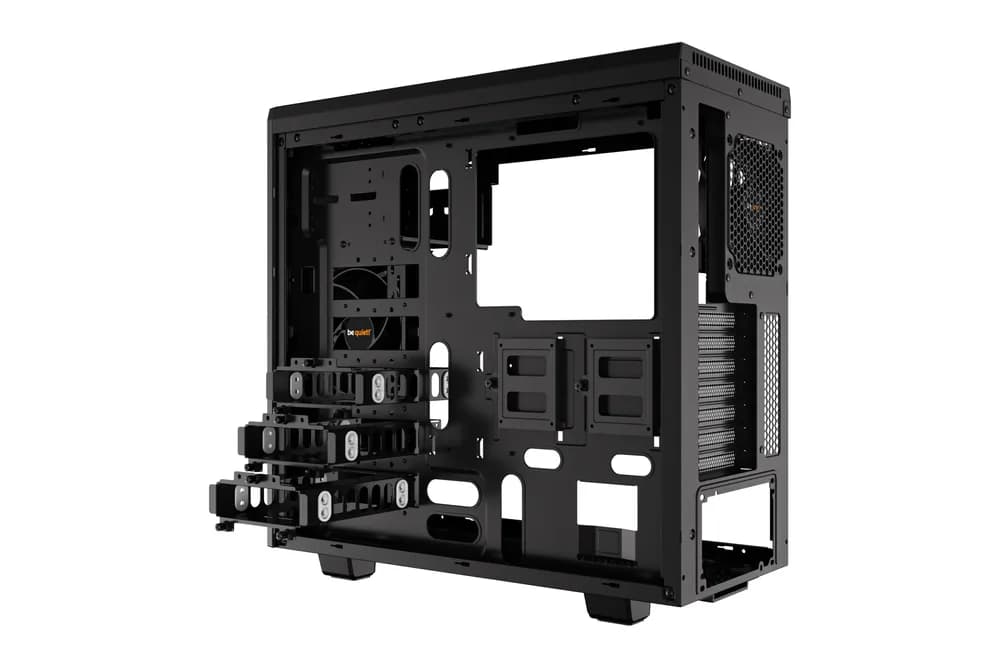 CARCASA be quiet! "PURE BASE 600", Middle Tower, ATX, fara sursa, 2xfan, USB 3.2 gen 1 x 2, audio+mic, PSU shroud, 7 sloturi expansiune, iluminare, argintiu, "BG022" — miniatură