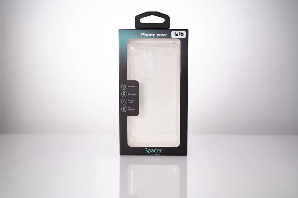 Husa Huawei telefon P 40, transparent, tip back cover, protectie suplimentara antisoc la colturi, material flexibil TPU, "SPPC-HU-P-40-CLR" — miniatură