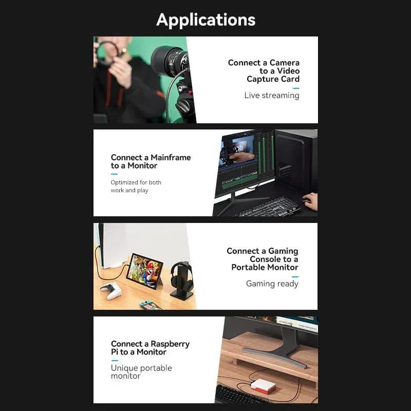 Cablu video Vention, microHDMI(T) la HDMI(T), 3m, rezolutie 4K la 60Hz, negru, "AGIBI" - 6922794772144 — miniatură
