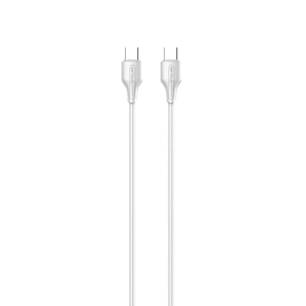 Cablu Serioux TYPE-C - TYPE-C 2M 60W.Lungime: 200 cm, Ieșire: 65W, tip cablu: USB-C la USB-C, culoare: Alb , funcție: încărcare și sincronizare
