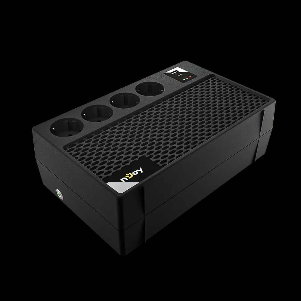 nJoy | UPCSBLS665TRPCG01B | Renton 650 PLUS | UPS |Line interactive | 650 VA | 360 W | Tower | Nr iesiri 4 Schuko, 1 x USB-C, 1 x USB-A | Intrare Schuko "UPCSBLS665TRPCG01B" — miniatură
