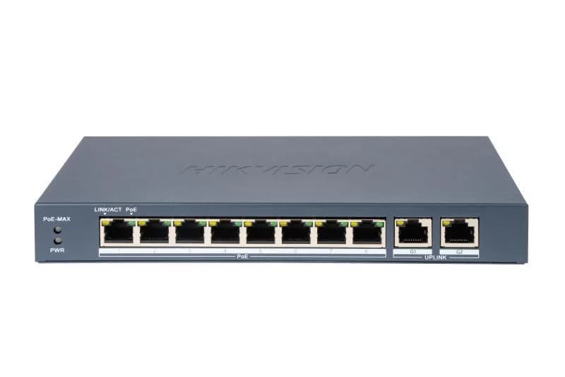 SWITCH POE 8 PORTURI SMART "DS-3E1310P-EI(B)"