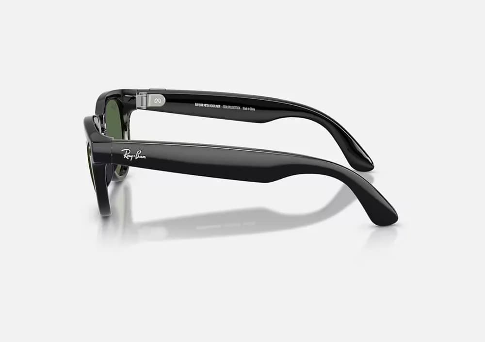 RayBan Meta HEADLINER Low Bridge Fit - Shinny Black - G-15 Green GEN2 — miniatură