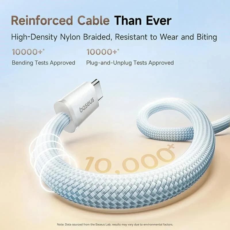 CABLU alimentare si date Baseus Dynamic 4 Pro, Fast Charging Data Cable pt. smartphone, USB Type-C la USB Type-C 100W, 1m, braided, albastru "P10385200311-00" - 6932172691400 — miniatură