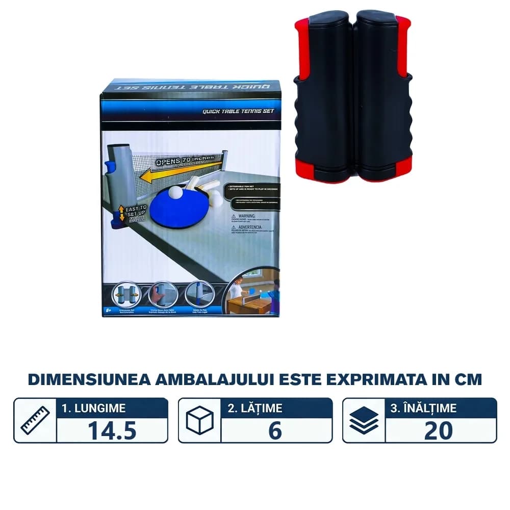 Fileu ping pong, retractabil — miniatură