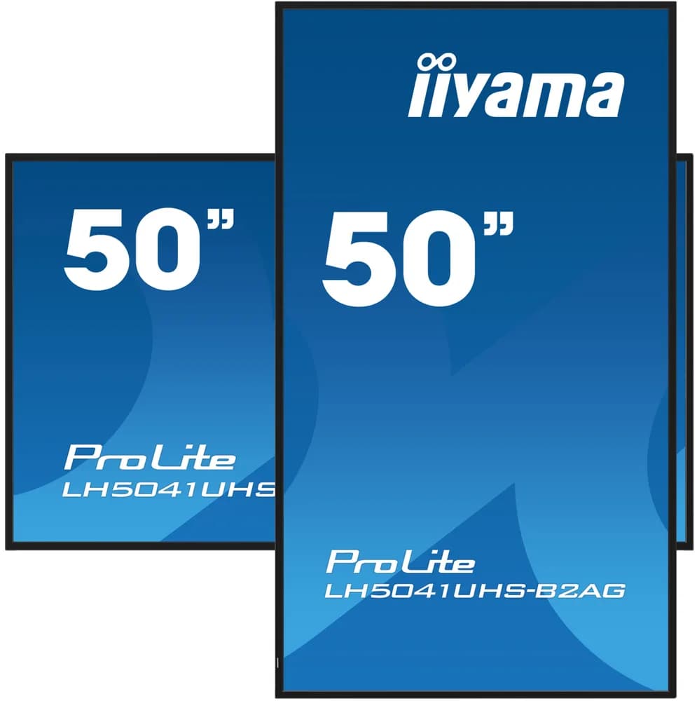 Display Profesional VA LED Iiyama 50" LH5041UHS-B2AG, UHD (3840 x 2160), VGA, HDMI (Negru) "LH5041UHS-B2AG" — miniatură