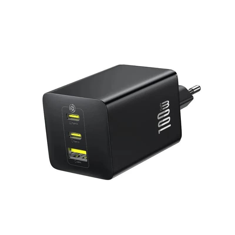INCARCATOR retea Baseus EnerFill FE11, Quick Charge 100W, 2 x USB Type-C, 1 x USB, negru "P10182102123-00" - 6932172690632