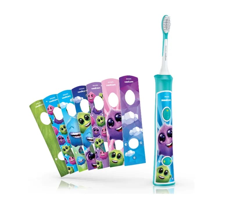 Periuta de dinti electrica pentru copii PHILIPS Sonicare For Kids HX6322/04, 62000 miscari/min, 2 programe, 2 capete, Albastru, L x A x I (mm) 110x64x220 — miniatură