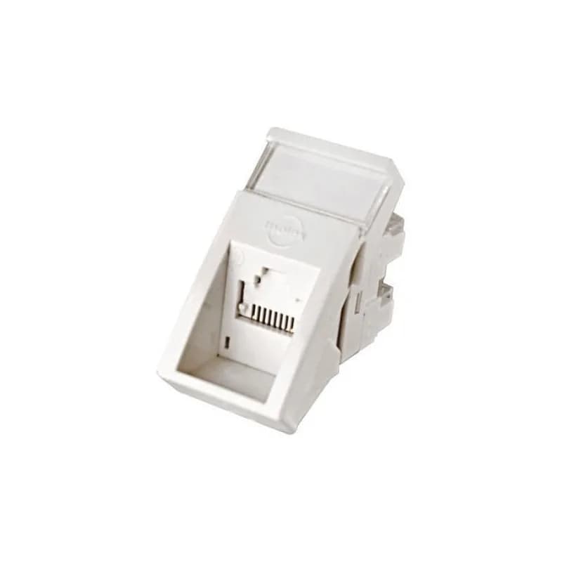 Conector inclinat, 1xRJ45 UTP cat.6, 22.5x45 PowerCat, alb, (compatibil Legrand Mosaic) - Molex "MLG-00021-02"
