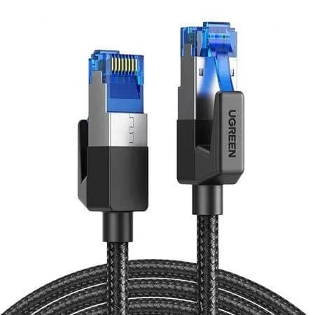 PATCH CORD UTP Ugreen Cat8, "NW153" fire din cupru, braided cable, viteza maxima 25 Gbps, 1.5m, negru "80430" - 6957303884308