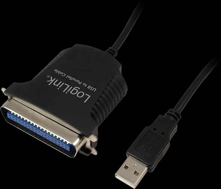 CABLU USB LOGILINK adaptor, USB 2.0 (T) la Paralel (Centronics 36-pin), 1.5m, conecteaza port USB cu imprimanta cu port paralel, negru, "AU0003C"